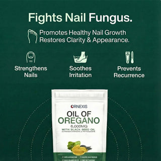 ORNEXIS OREGANO & BLACK SEED OIL - ELIMINATES NAIL FUNGUS - Ornexis