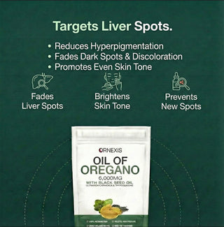 ORNEXIS OREGANO & BLACK SEED OIL - ELIMINATES LIVER SPOTS