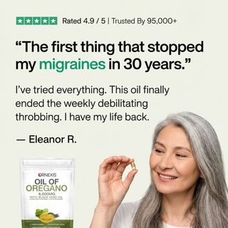 ORNEXIS OREGANO & BLACK SEED OIL - ELIMINATES MIGRAINE
